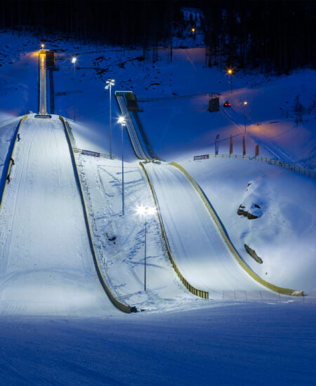 Illuminazione LED piste da sci